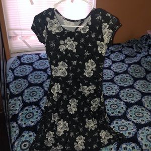 Black dress with rose details